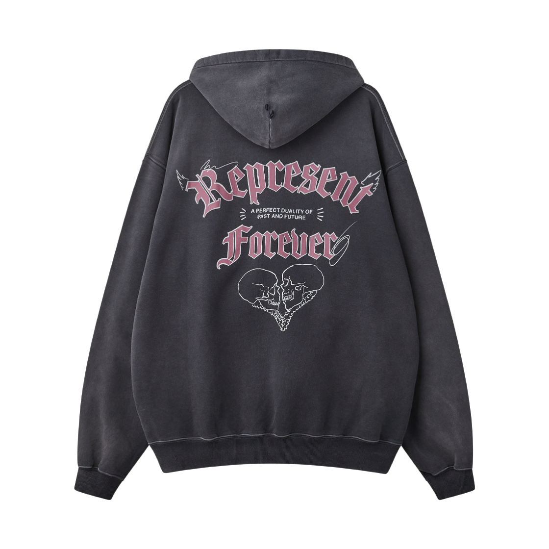 리프레젠트 듀얼리티 후디 워시드 블랙 - 26FW(Represent Duality Hoodie Washed Black - 26FW) - 2