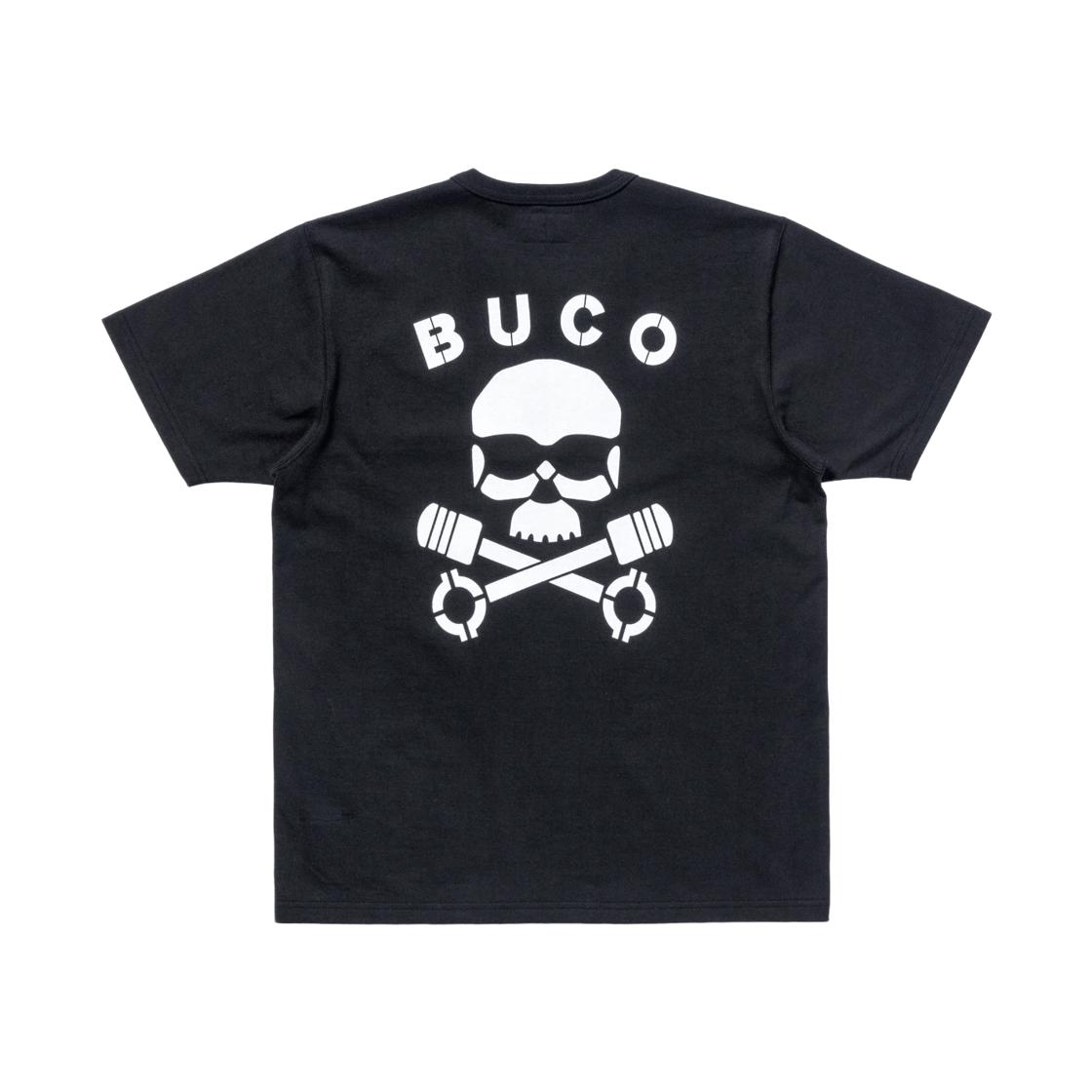 BC25003-030 The Real McCoy's Buco Skull Piston T-Shirt Black