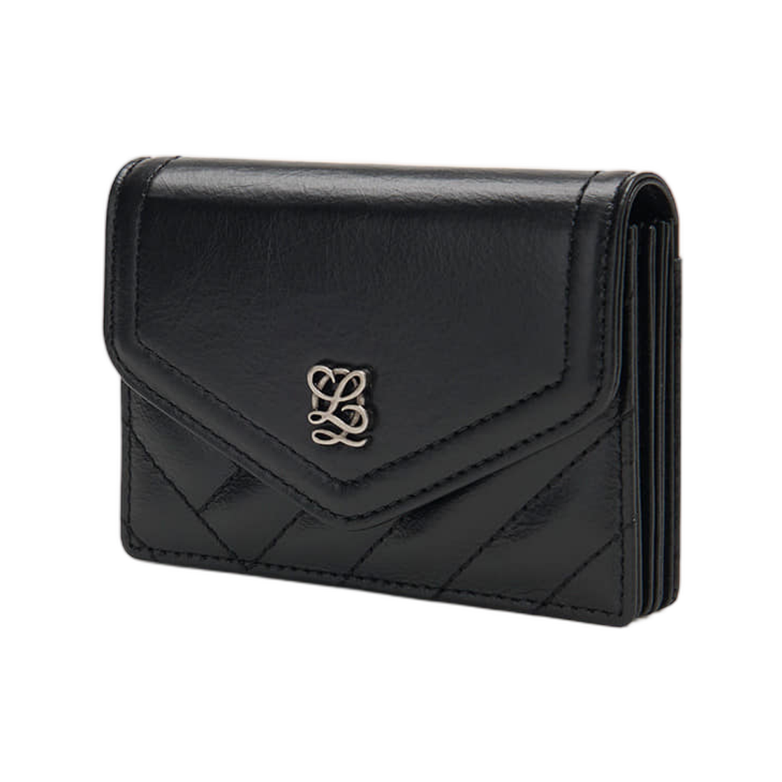 루이까또즈 엘퀄팅 카드 홀더 블랙(Louis Quatorze L-Quilting Card Holder Black) - 2