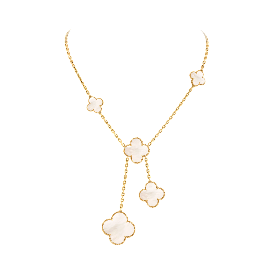 VCARD79100 Van Cleef & Arpels Magic Alhambra Necklace 6 Motifs Yellow Gold Mother-of-Pearl