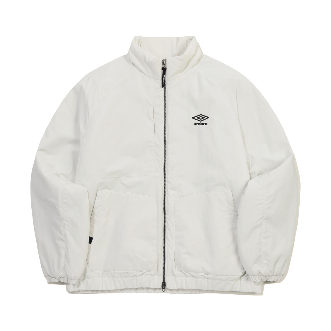 UR321CPJ99-BGR0 Umbro Classic Padded Bomber Jacket Beige Grey