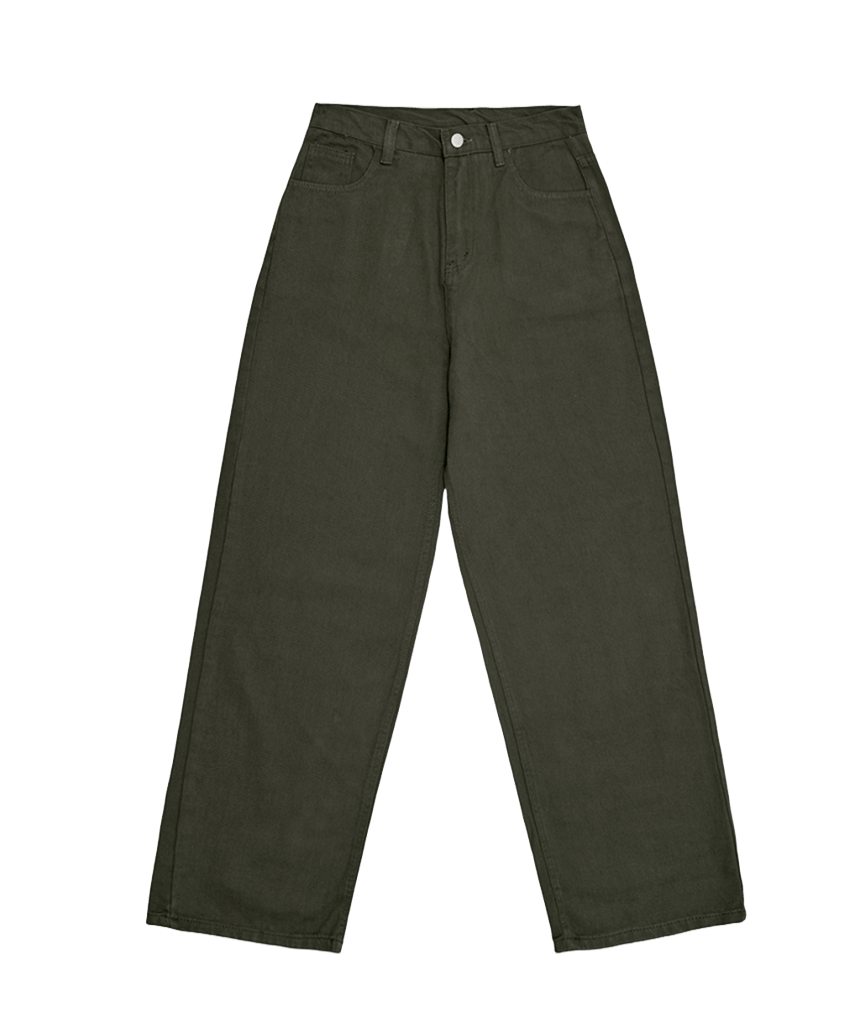 이스케이프프롬 와이드 코튼 팬츠 카키(Escapefrom Wide Cotton Pants Khaki)