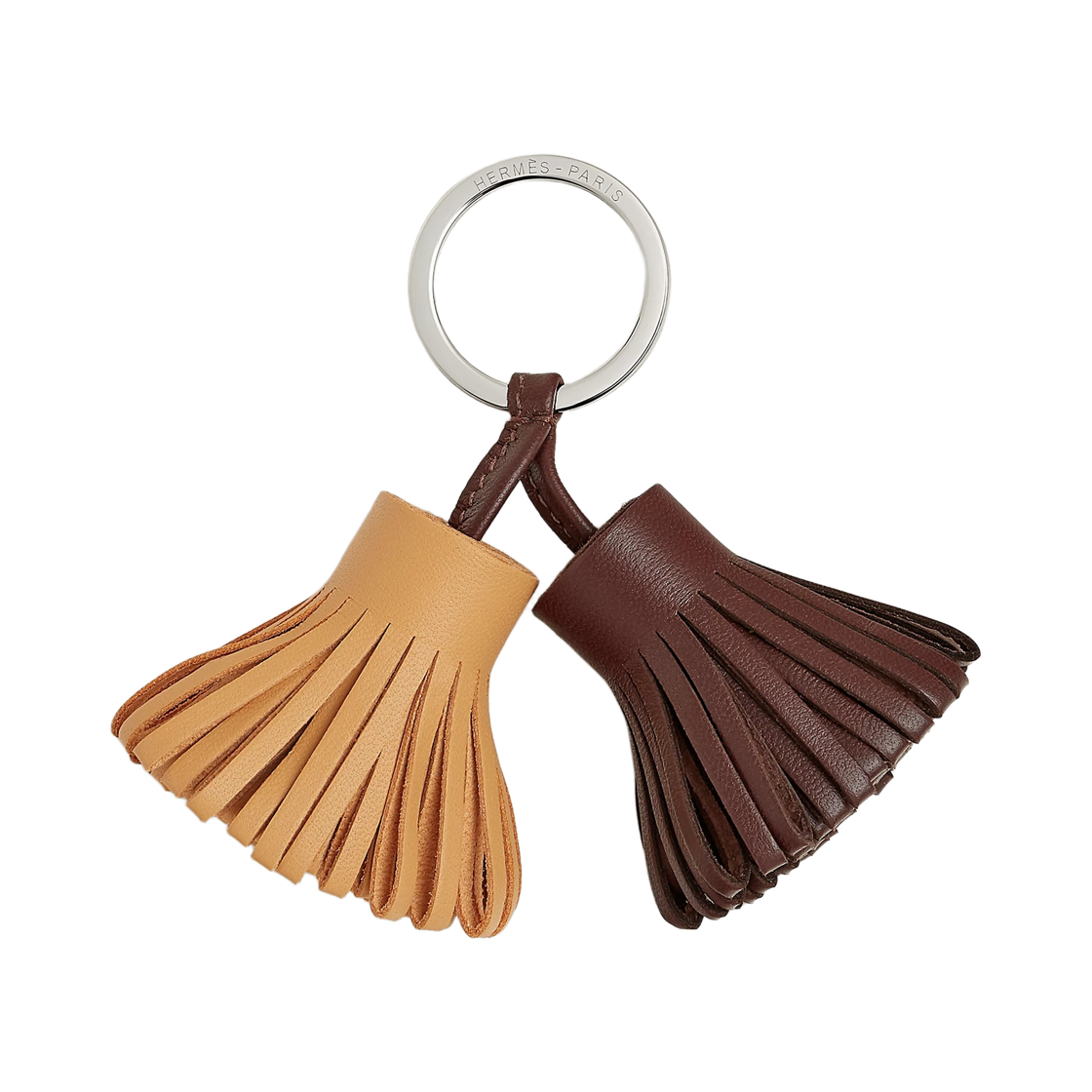 H077895CJDH Hermes Carmen Uno-Dos Keyring Milo & Terre Paille