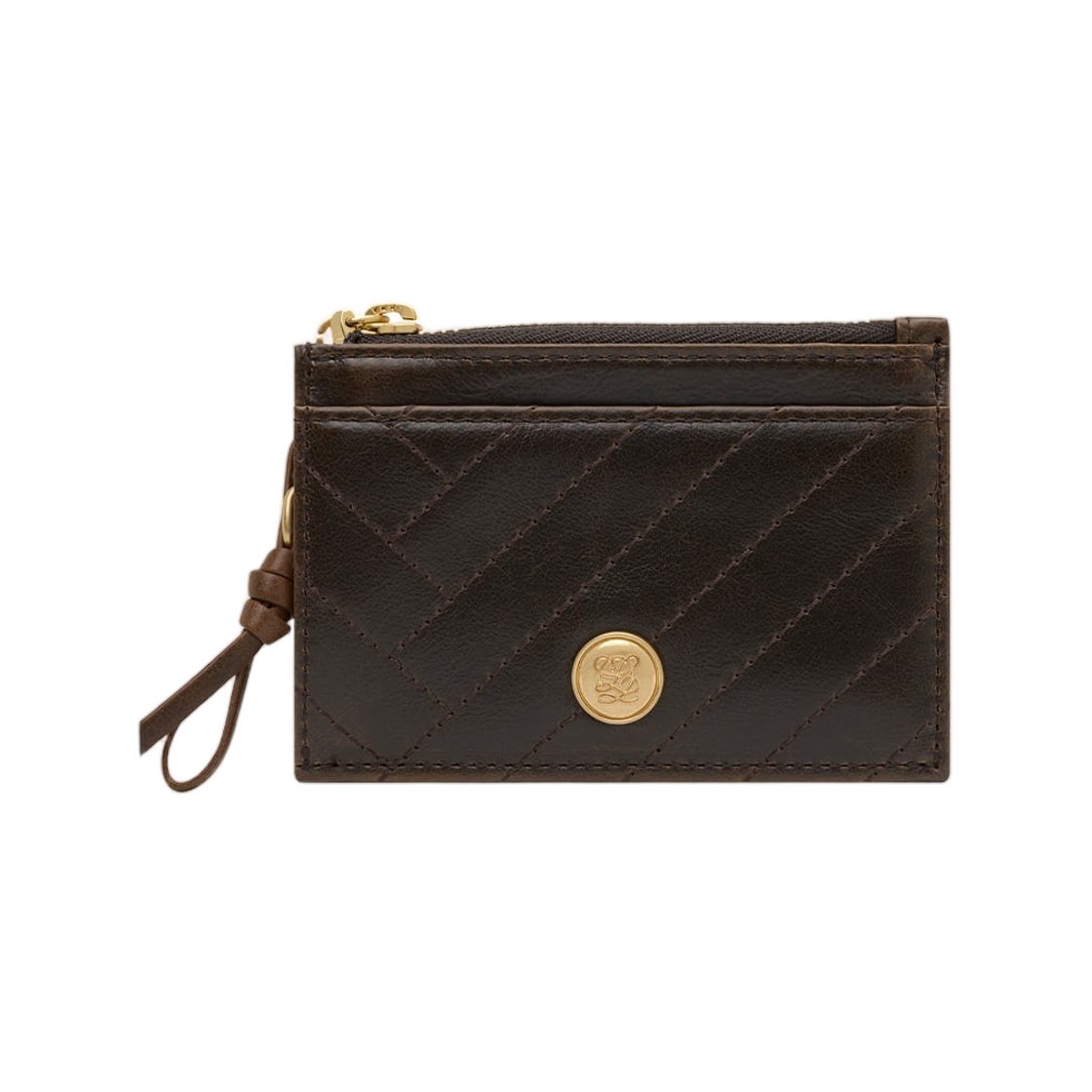 LLST3QT03FJ8BR0171 Louis Quatorze L-Quilting Card Holder Brown
