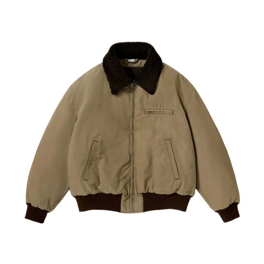 26AAP-01-64 A.Presse Vintage Washed Wool Flight Jacket Beige - 26FW