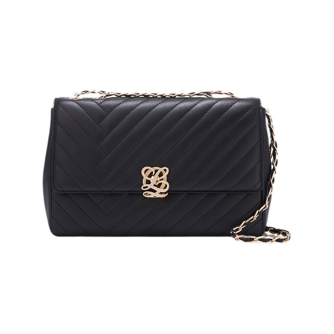 LVHQ3SD01FA1BL0171 Louis Quatorze L-Quilting Shoulder Bag Black