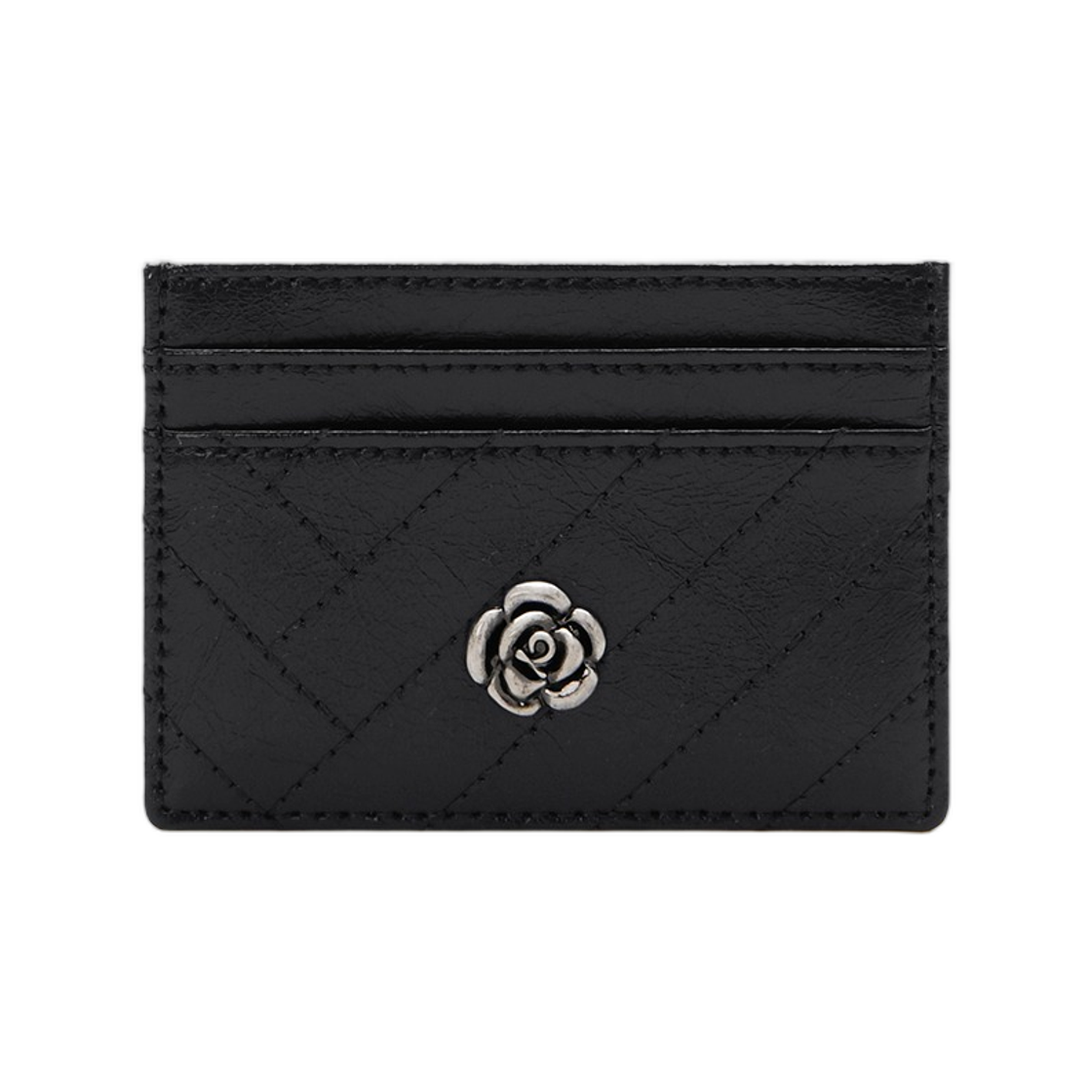 LLST3SD87FI1BL0181 Louis Quatorze Classic Rose Card Holder Black