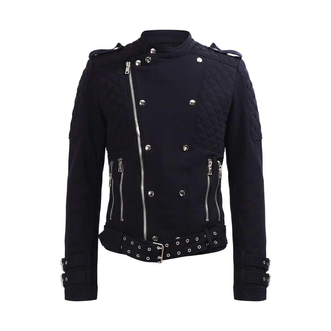 발망 벨티드 라이더 바이커 자켓 블랙(Balmain Belted Rider Biker Jacket Black)