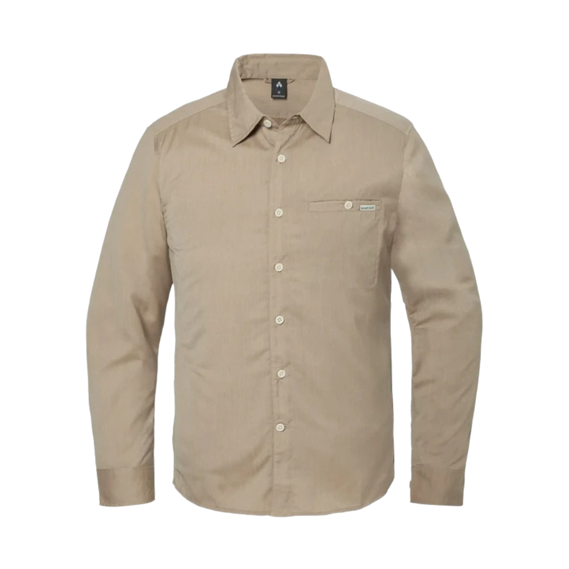 1114834 Montbell Wickron Light Single Pocket Long Sleeve Shirt Tan