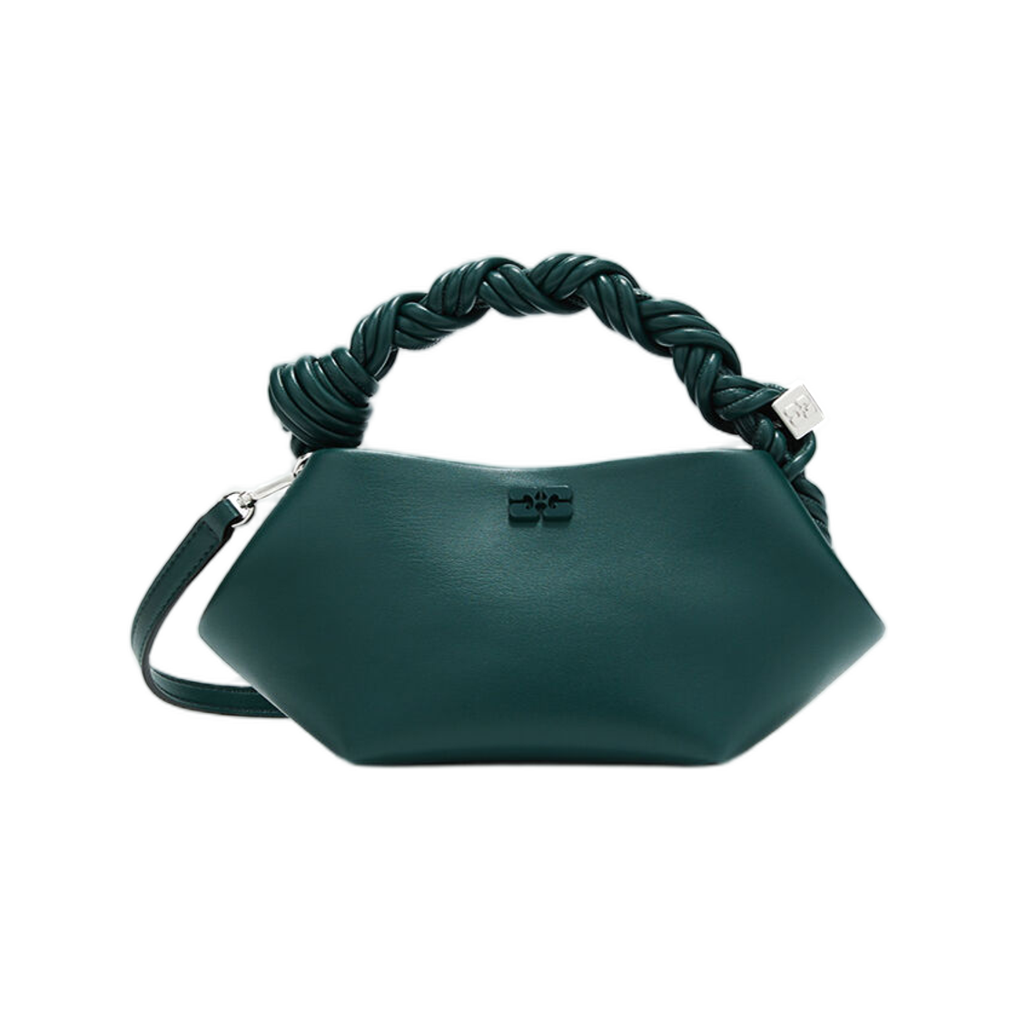 C2100037-784 Ganni Mini Bou Bag in Green Dark Green