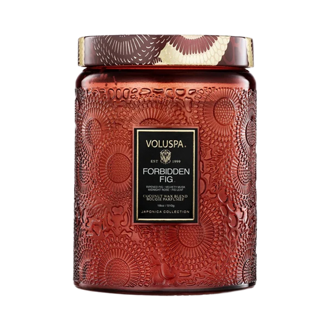 볼루스파포비든피그 L글라스 18oz(VOLUSPA Forbidden Fig L Glass Candle 18oz) - 1