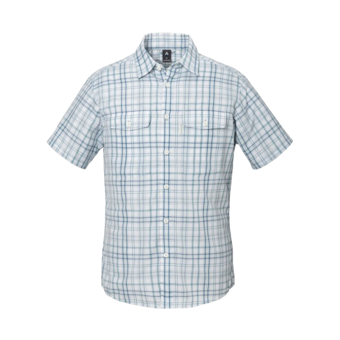1114833 Montbell Wickron Light Double Pocket Short Sleeve Shirt Light Blue