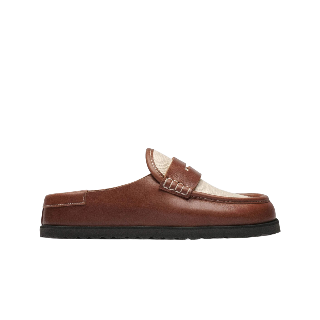 1032445 Birkenstock 1774 Naples Wrapped Natural Oiled Leather Cinnamon Canvas - Narrow
