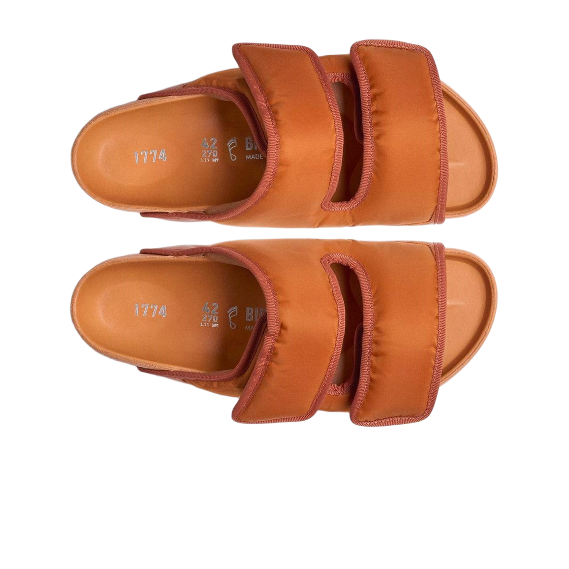 버켄스탁 1774 아리조나 코스니 나일론 번트 오렌지 - 레귤러(Birkenstock 1774 Arizona Cosny Nylon Burnt Orange - Regular) - 2