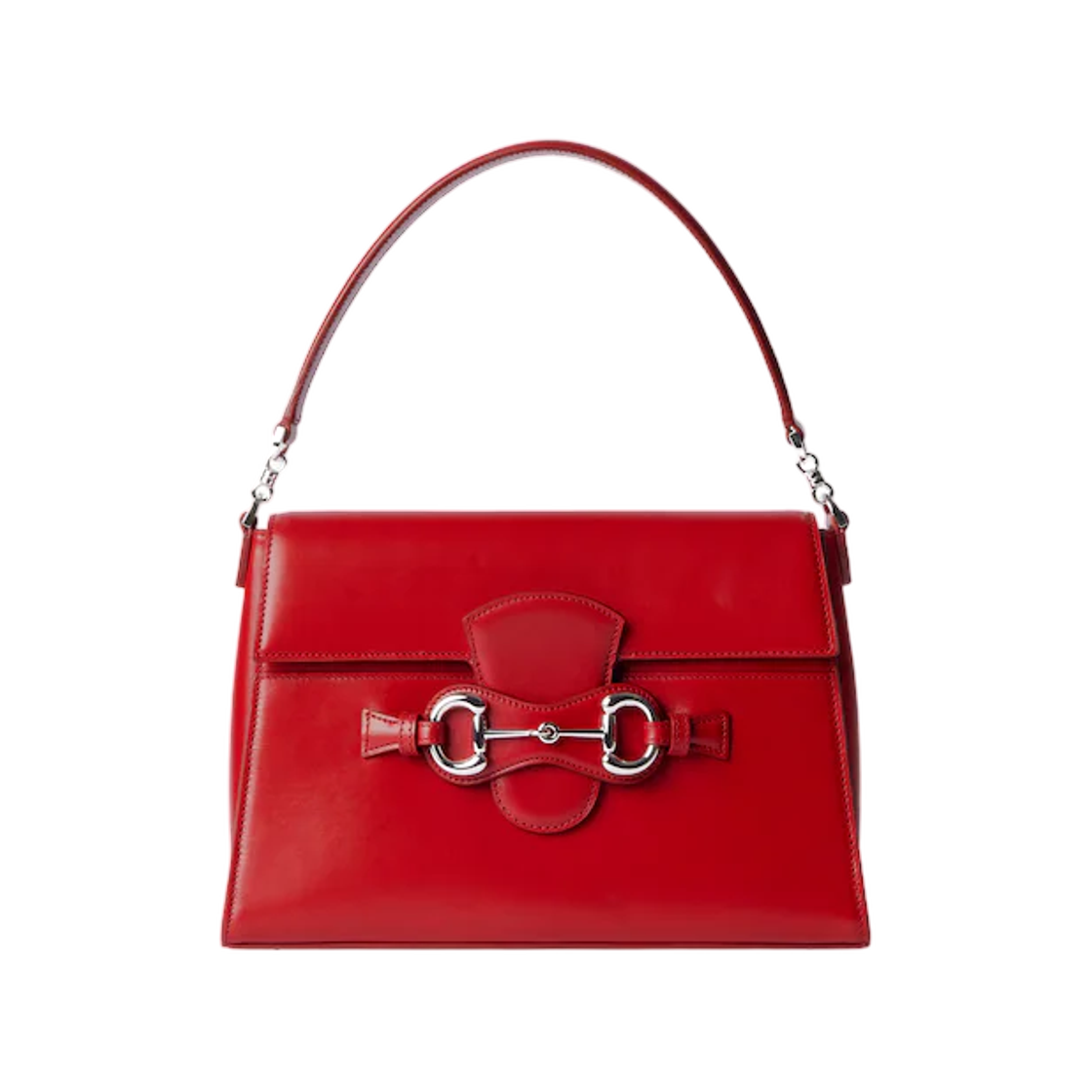A006N6-AAGX4-6239 Gucci Horsebit Duomo Medium Top Handle Bag Red