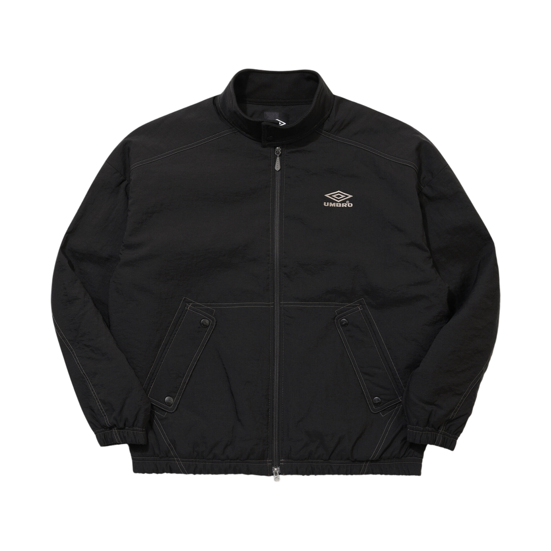 UR321CPJ91-BLK0 Umbro Crispy Taslan Stand Neck Padded Jacket Black