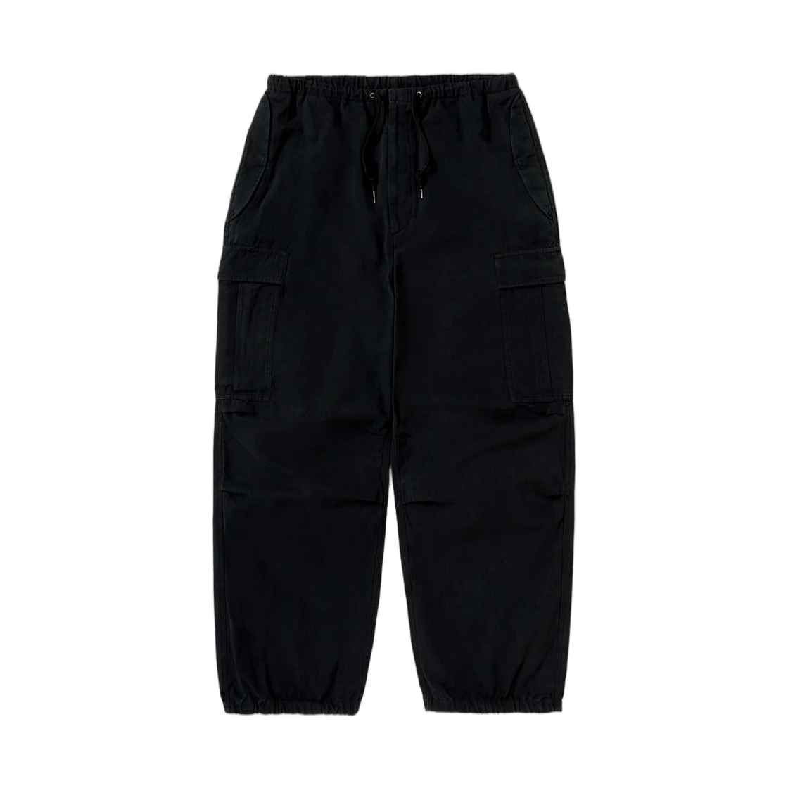 26AAP-04-09 A.Presse Washed Cotton Silk Linen HBT M-51 Over Pants Black - 26FW
