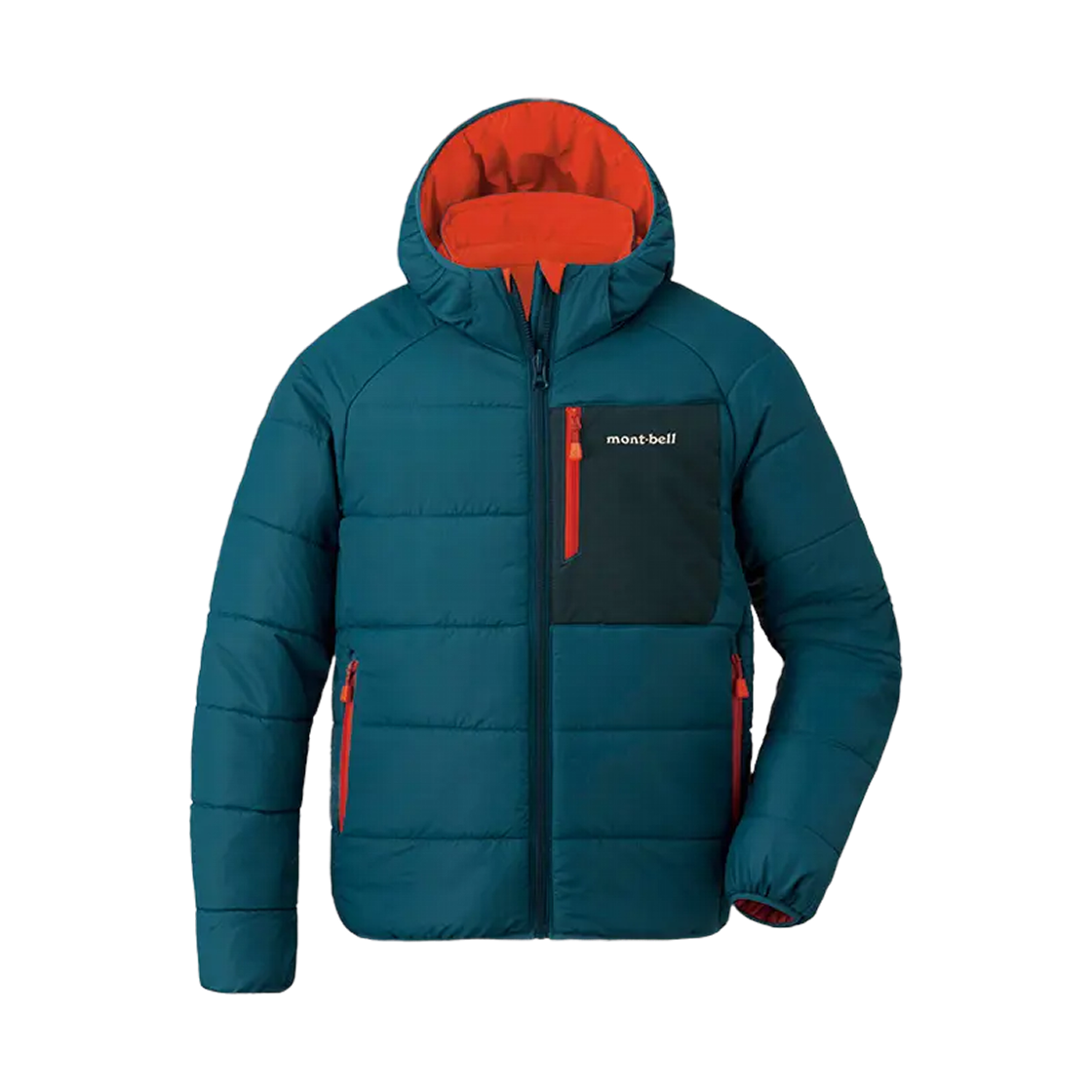 1101623 (Kids) Montbell Thermaland Parka Dark Mallard Orangered
