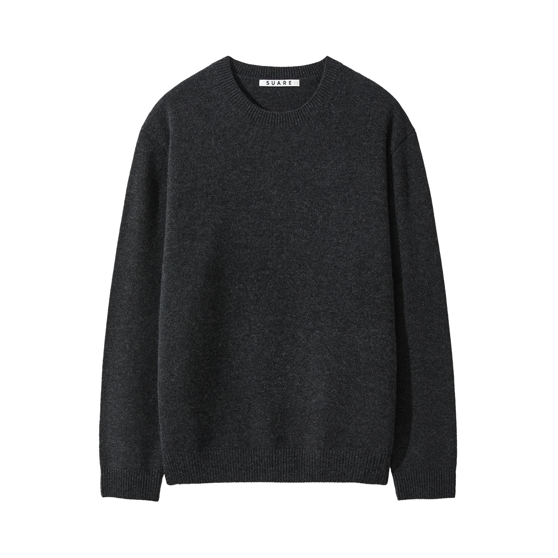 SBF3KC03MWCC (W) Fine Merino Wool 100 Crew Neck Knit Charcoal
