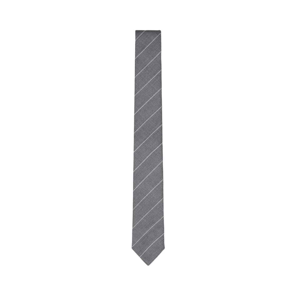 톰브라운 울 핀스트라이프 타이 메드 그레이(Thom Browne Wool Pinstripe Tie Med Grey)