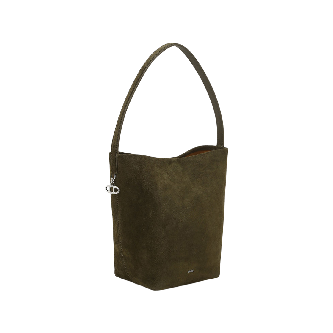 AABA6F210K2 Athe Vanessabruno Acc [Panier] Khaki Suede Panier Bucket Bag S Normal Khaki