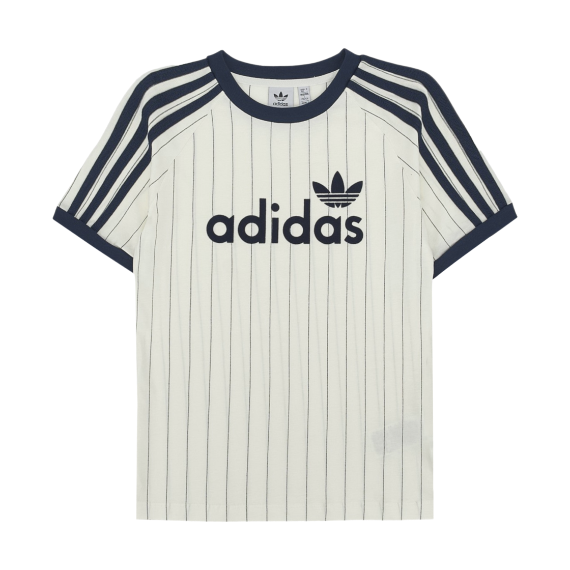 JC7705 (W) Adidas Linear Cali Graphic T-Shirt Off White Night Indigo - US Sizing
