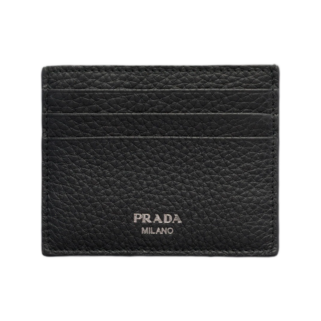 2MC025-2E9Z-F0002 Prada Leather Card Holder Black