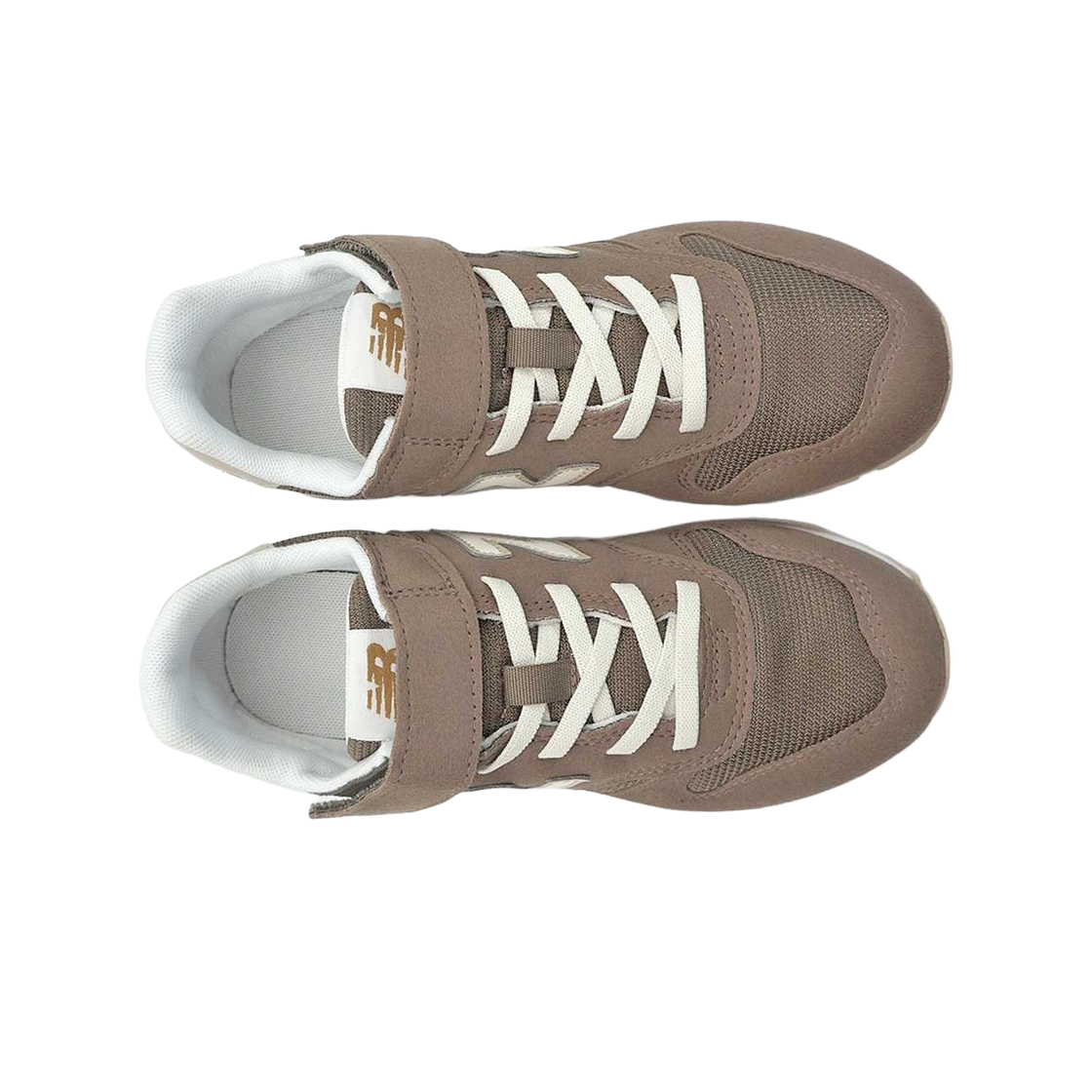 (키즈) 뉴발란스 373 번지 탑 스트랩 브라운 - M 미디움((Kids) New Balance 373 Bungee with Top Strap Brown - M Medium) - 2