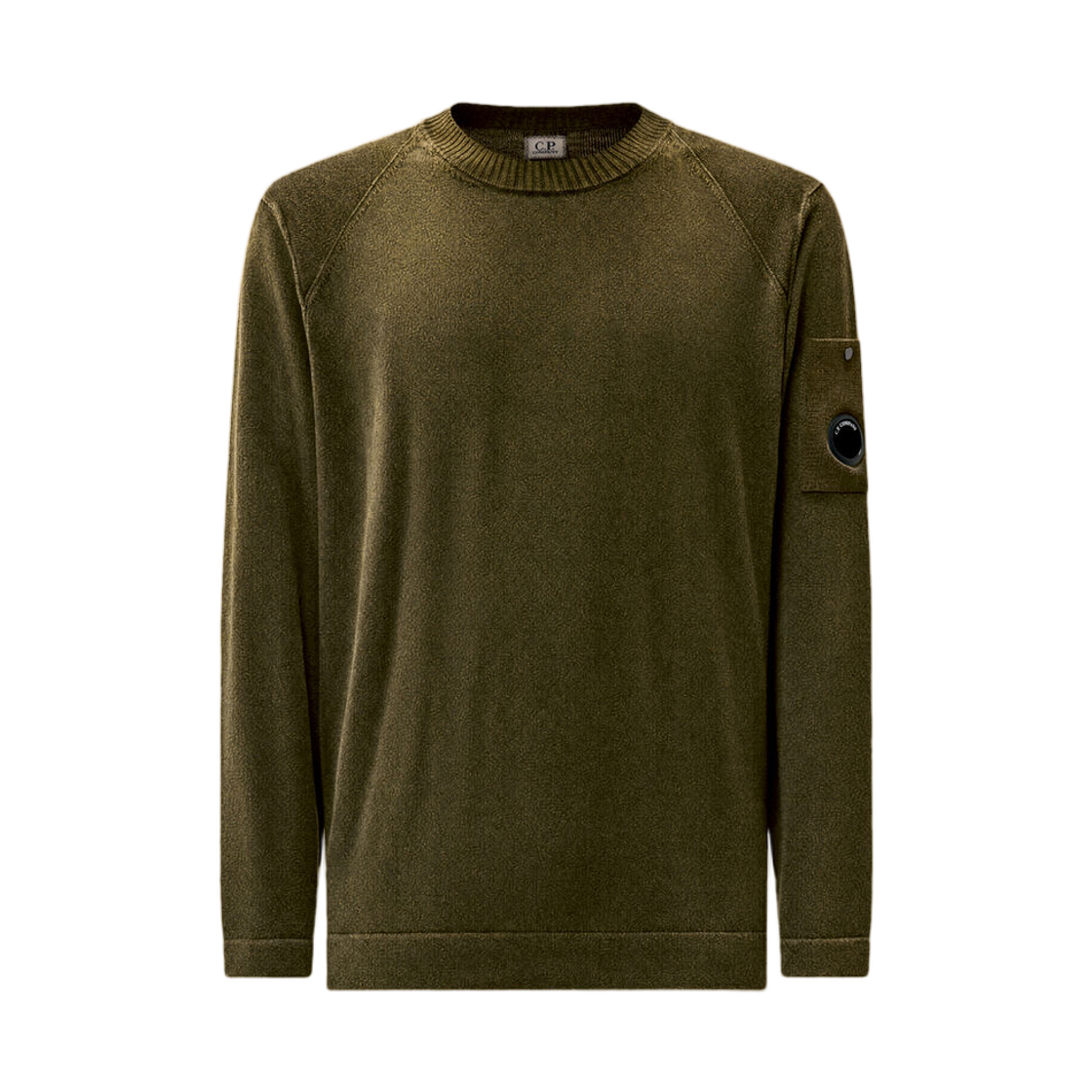 21CMKN122A110799S232 C.P. Company Double Colour Wool Lens Crewneck Sweater Buck Thorn Brown - 26FW