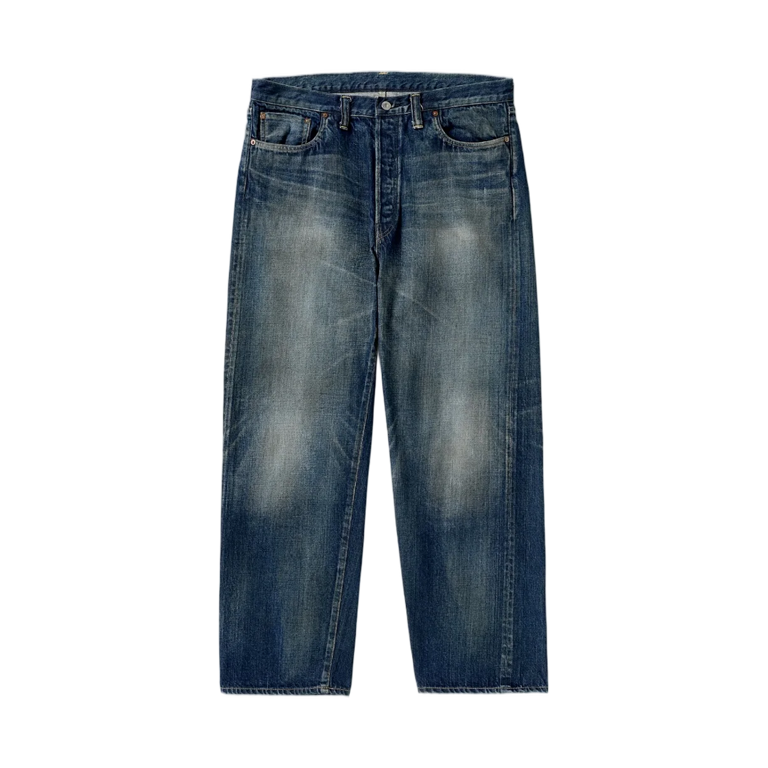 26AAP-04-50 A.Presse Vintage Washed Straight Denim Pants Indigo - 26FW
