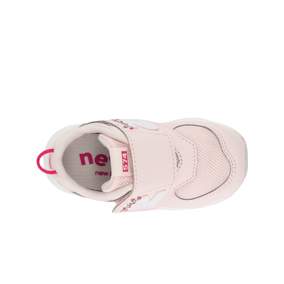 (TD) 뉴발란스 574 후크 앤 루프 핑크 - W 와이드((TD) New Balance 574 Hook and Loop Pink - W Wide) - 2
