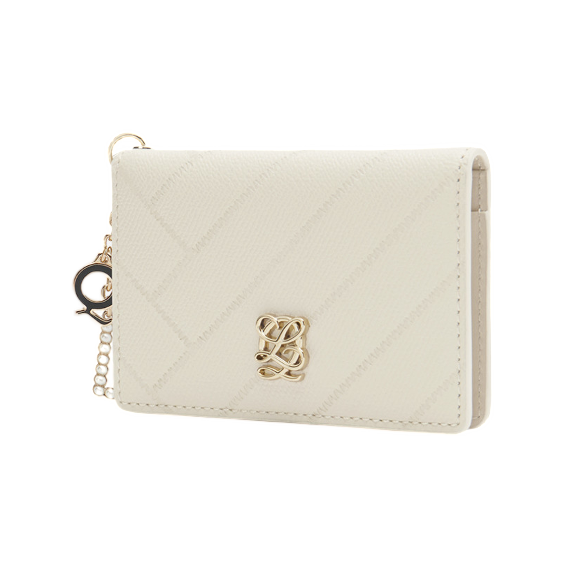 루이까또즈 엘퀄팅 카드 홀더 아이보리(Louis Quatorze L-Quilting Card Holder Ivory) - 2
