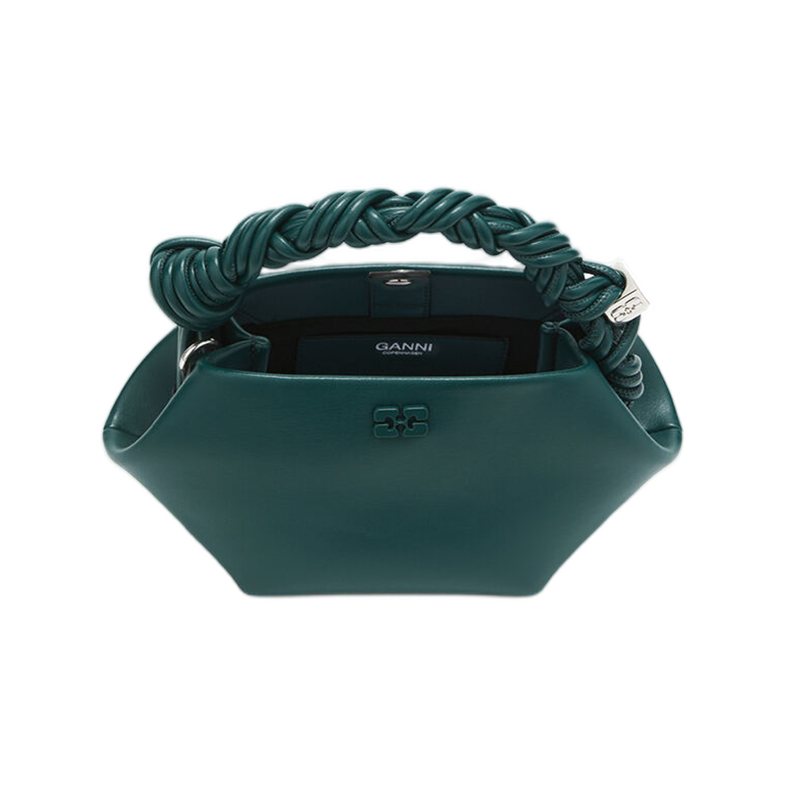 가니 미니 보우 백 그린 다크 그린(Ganni Mini Bou Bag in Green Dark Green) - 3