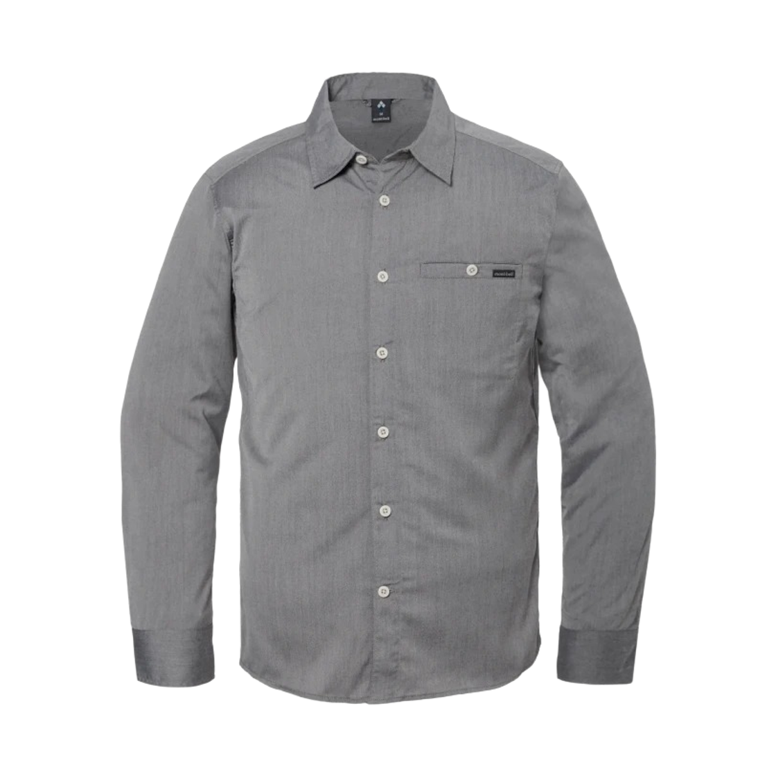 1114834 Montbell Wickron Light Single Pocket Long Sleeve Shirt Dark Gray