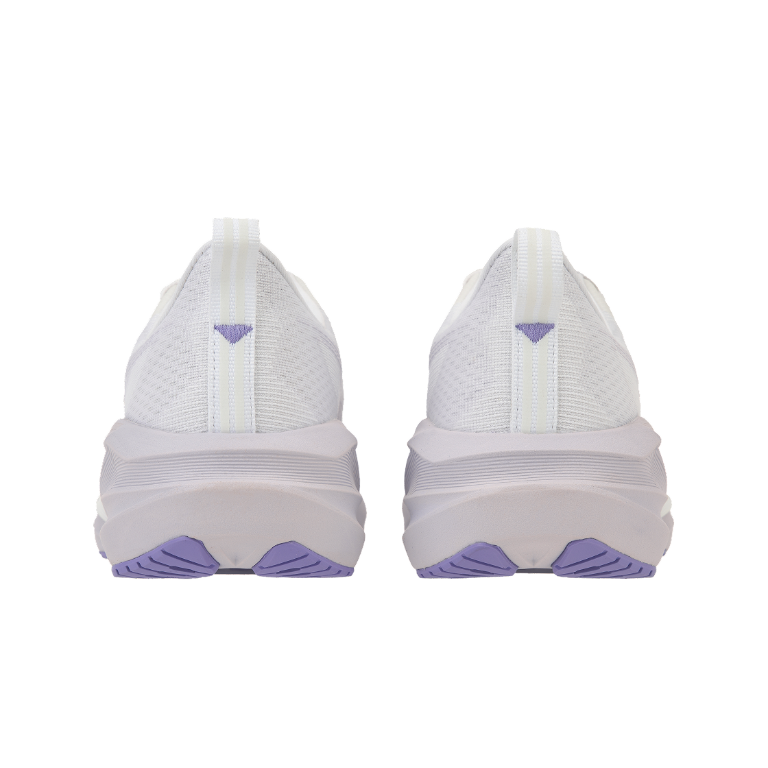 (W) 아식스 노바블라스트 5 화이트 라일락 힌트 - D 와이드((W) Asics Novablast 5 White Lilac Hint - D Wide) - 6