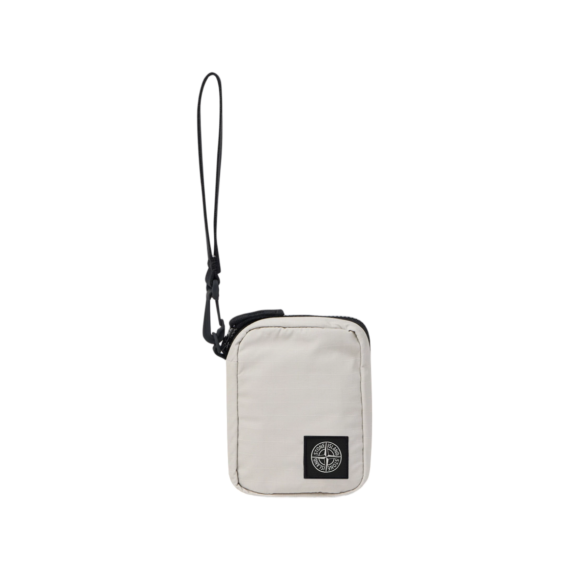 스톤 아일랜드 9500004 더블 코티드 코튼 립스탑 집 월렛 리무버블 스트랩 펄 그레이 - 26FW(Stone Island 9500004 Double Coated Cotton Ripstop Zip Wallet with Removable Strap Pearl Grey - 26FW)