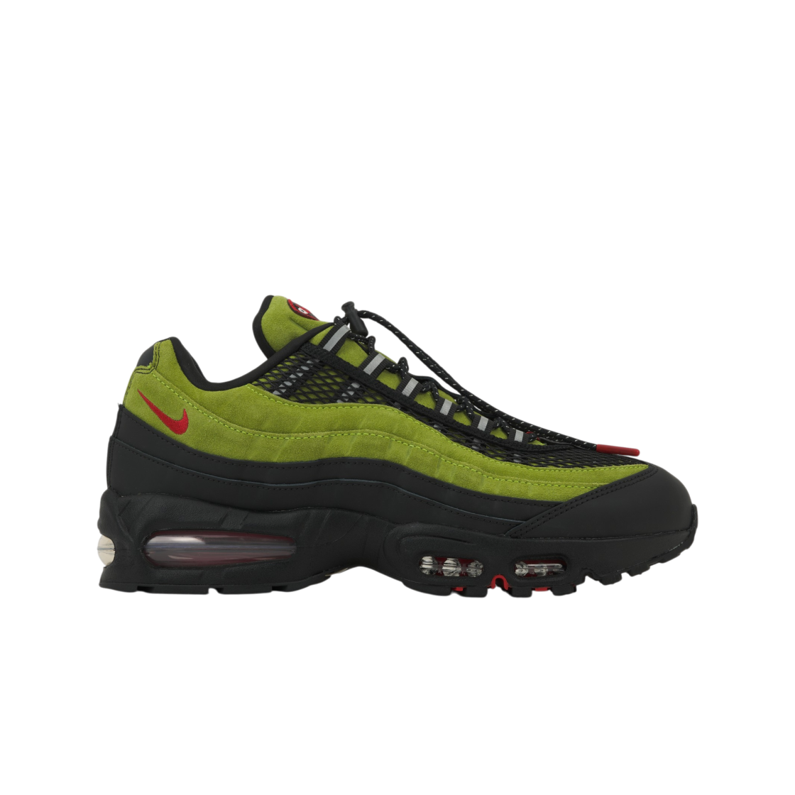 IQ6687-300 Nike x Aya Brown Air Max 95 Big Bubble Atomic Green and Black