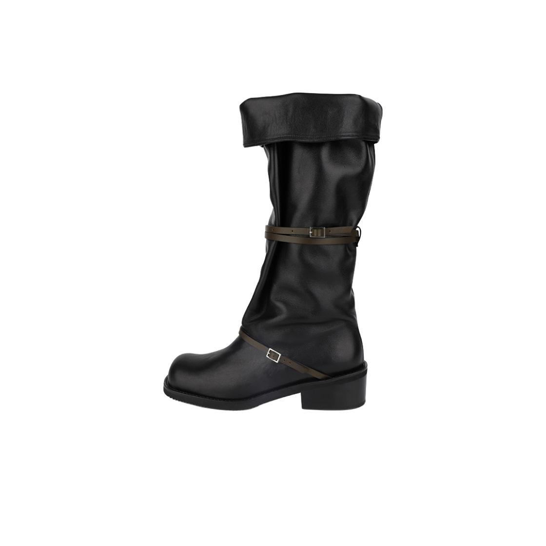 아모멘토 우먼 벨트 롱 부츠 블랙 - 26FW(Amomento Women Belt Long Boots Black - 26FW) - 4