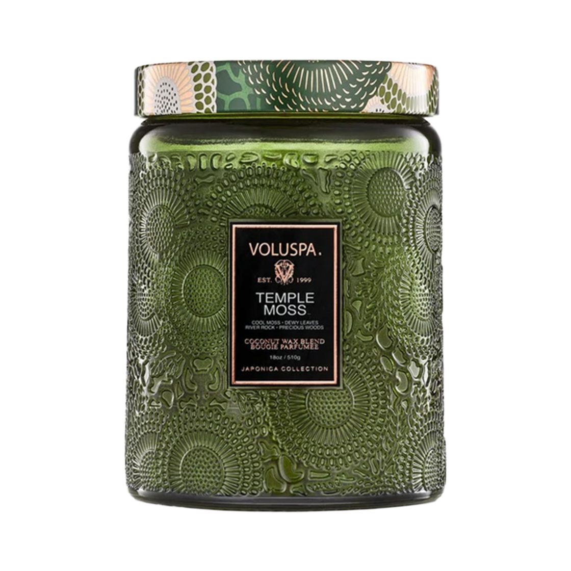 볼루스파템플모스 L글라스 18oz(VOLUSPA Temple Moss L Glass Candle 18oz) - 1
