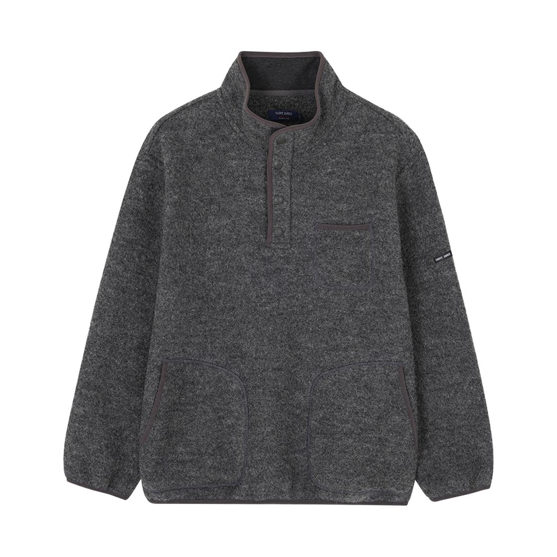 ASJU2G3KR52-GRY Saint James Bon Bon Wool Fleece GRY ASJU2G3KR52-GRY