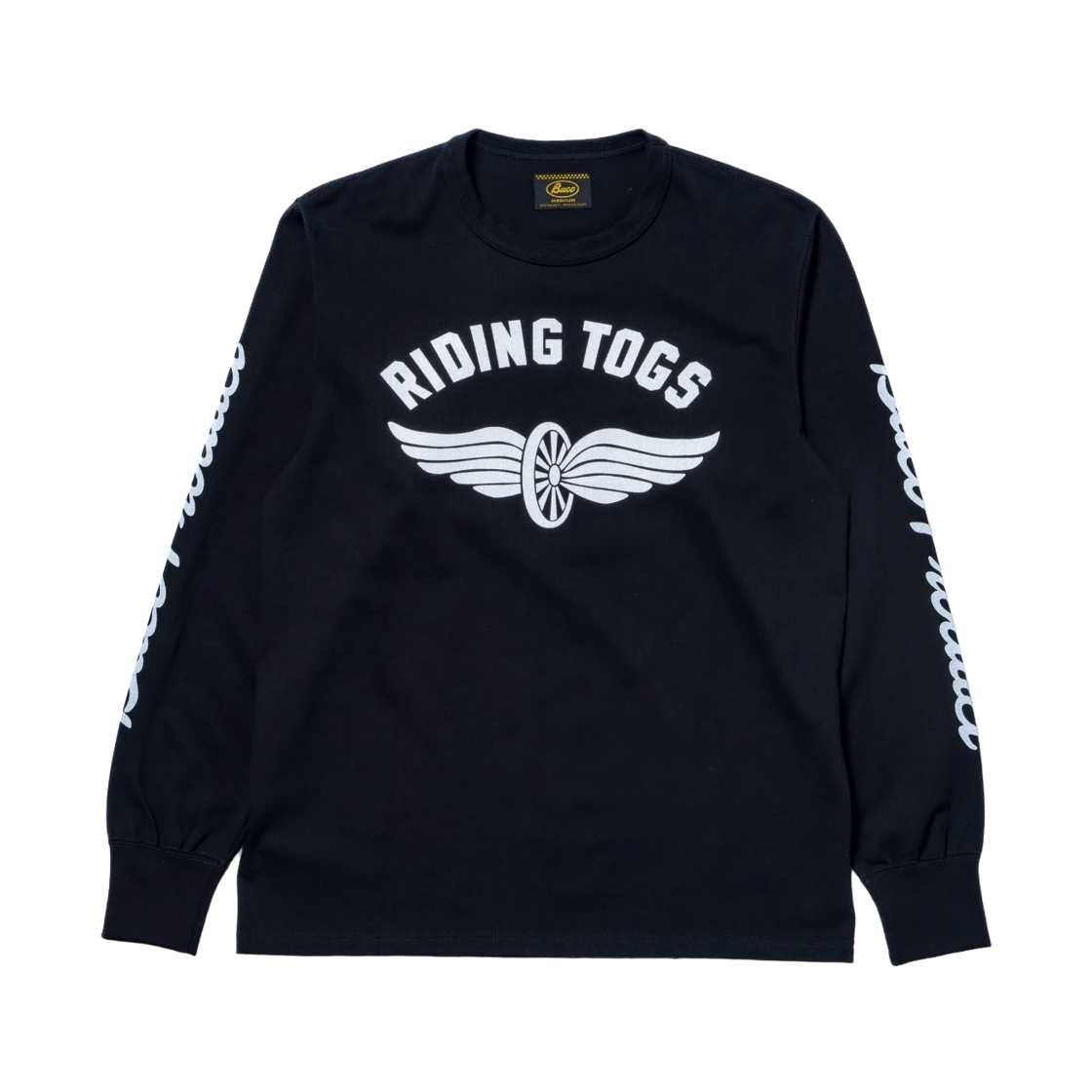 BC25104-030 The Real McCoy's Buco Riding Togs Long Sleeve T-Shirt Black