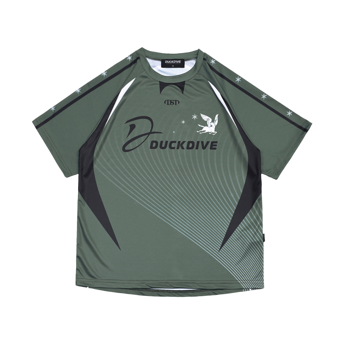 DSTP3SS002 DUCKDIVE Peach Star Short Sleeve Jersey Khaki