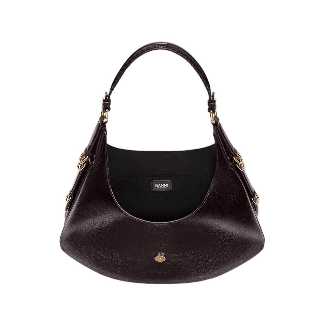 가니 스몰 캣 백 샤인 브라운 데미타스(Ganni Small Kat Bag Shine in Brown Demitasse) - 3