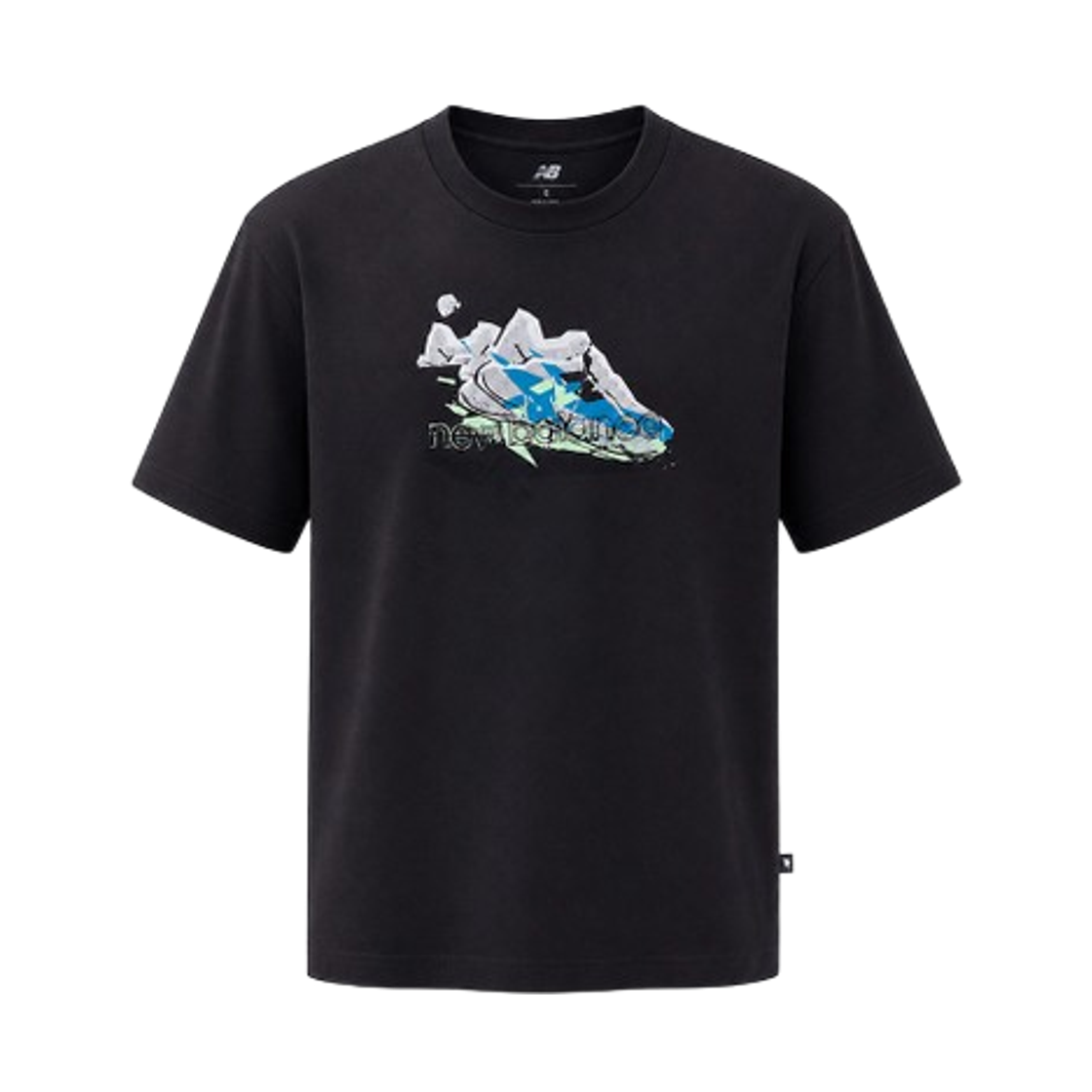 MT62S76P-BLK New Balance Collage Rebel T-Shirt Black