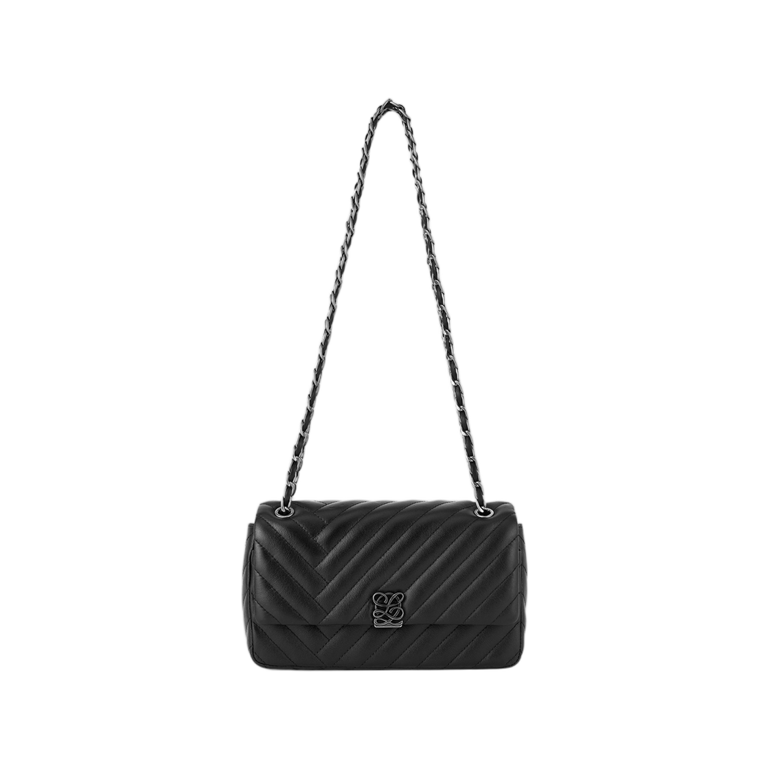 LLHT2QT07FA1BL0171 Louis Quatorze L-Quilting Shoulder Bag Black
