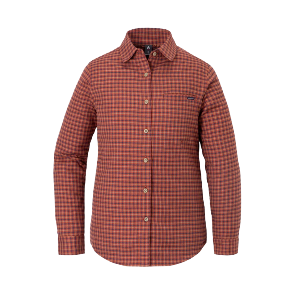 1114602 (W) Montbell Wickron O.D. Single Pocket Shirt Wine Red