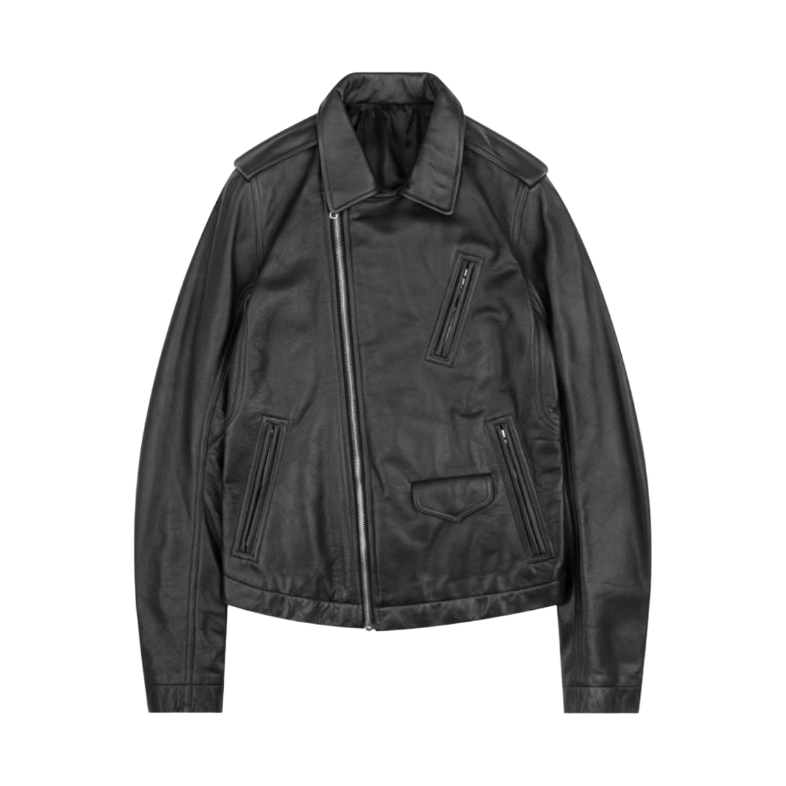 RU14F2764-LCWK-09 Rick Owens Leather Jacket Black