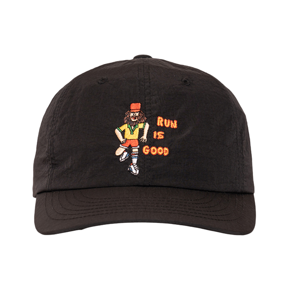 빅웨이브 컬렉티브 런 이즈 굿 나일론 캡 블랙(BIGWAVE COLLECTIVE Run Is Good Nylon Cap Black)