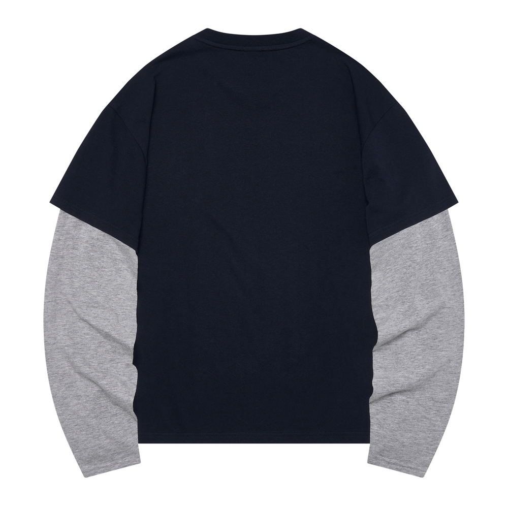 아모우 카르마 폴리스 레이어드 티셔츠 네이비(AMOU Karma Police Layered T-Shirt Navy) - 3