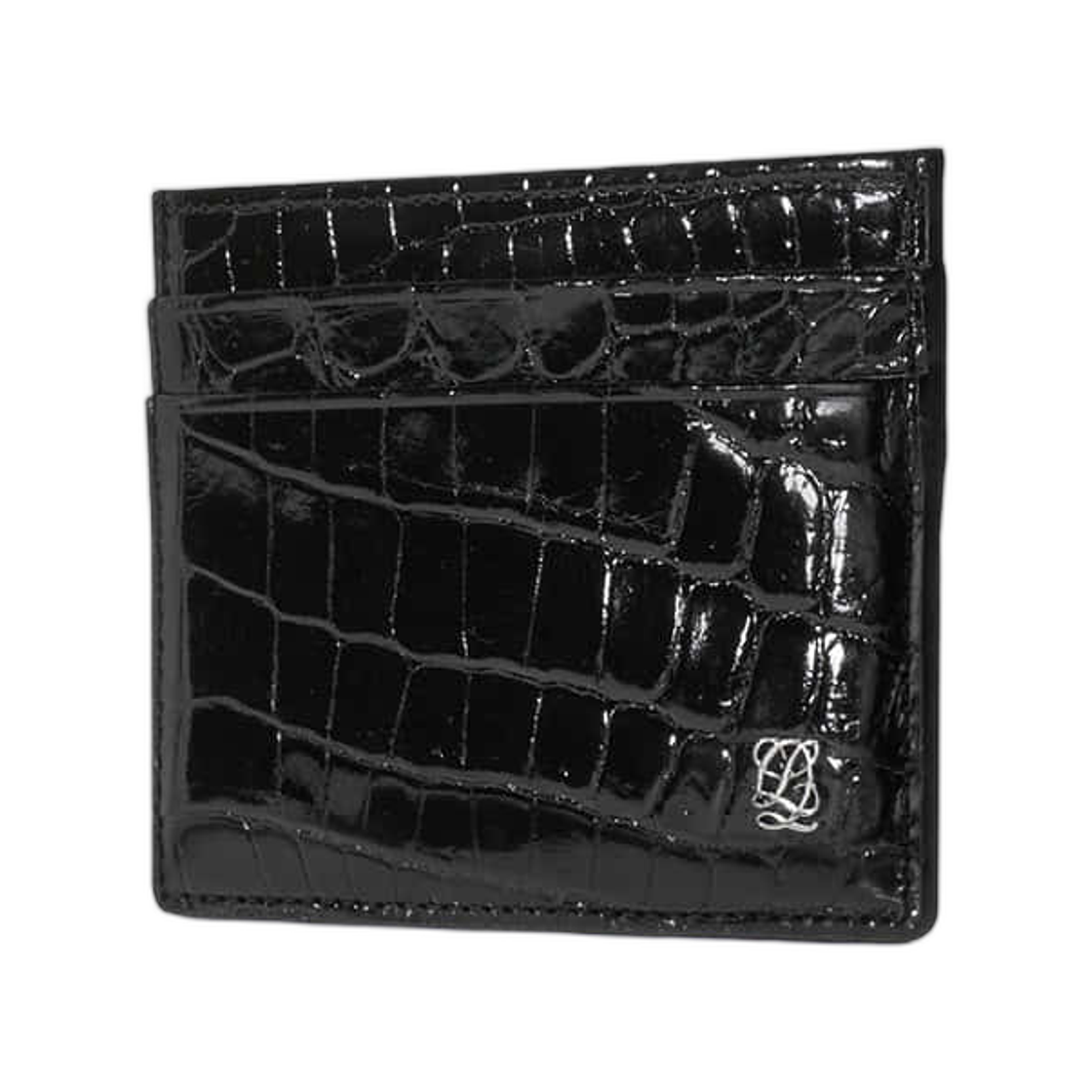 루이까또즈 크로커다일 레더 카드 홀더 블랙(Louis Quatorze Crocodile Leather Card Holder Black) - 2